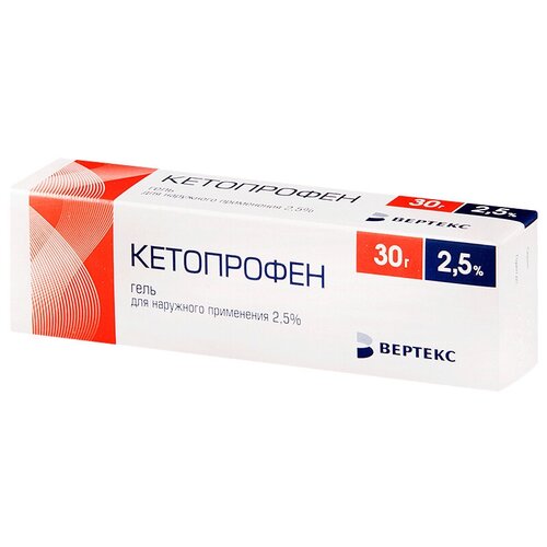 фото Кетопрофен гель д/нар. прим., 2,5%, 30 г