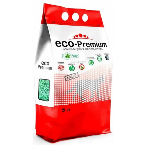 фото Комкующийся наполнитель ECO-Premium Green 129422, 5л, 1 шт.