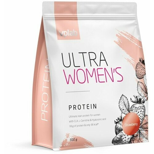 фото Протеиновый коктейль VPLAB Ultra Women’s Protein, контроль веса, порошок, 500 г, клубника