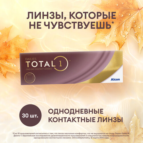 фото Контактные линзы Alcon Dailies Total1, 30 шт., R 8,5, D -3, 1 уп.