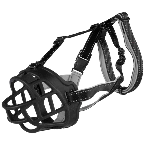 фото Намордник для собак TRIXIE Muzzle Flex M-L 17613, обхват морды 26 см M черный