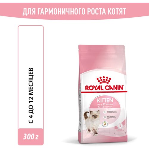 фото Корм для стерилизованных котят Royal Canin Kitten (Киттен) Корм сухой сбалансированный, 0,3 кг