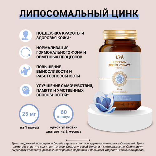 фото Liposomal Zinc Glycinate + Vitamin C, Липосомальный Цинк