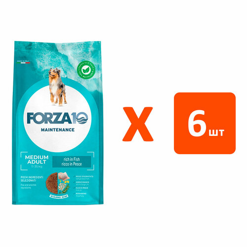 фото FORZA10 DOG MAINTENANCE ADULT MEDIUM для взрослых собак средних пород с рыбой (2 кг х 6 шт)