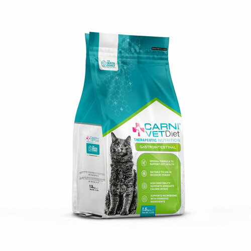 фото CARNI Vet Diet Cat Gastrointestinal диетический сухой корм для кошек при расстройствах ЖКТ - 1,5 кг