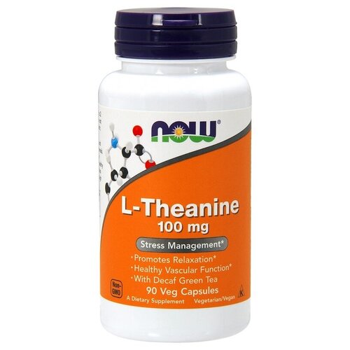 фото L-Theanine капс., 100 мг, 150 мл, 80 г, 90 шт.