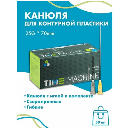 фото Канюля для контурной пластики 25G x 70 мм иглы медицинские инъекционные, стерильные одноразовые, 50 шт