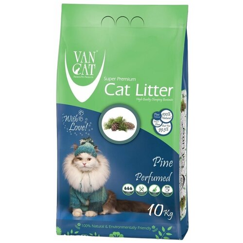 фото Комкующийся наполнитель Van Cat Pine, 10л, 1 шт.