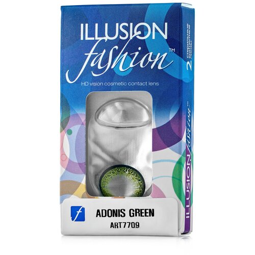 фото Контактные линзы ILLUSION Fashion Adonis, 2 шт., R 8,6, D 0, green