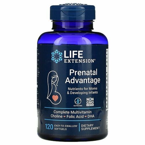 фото Life Extension Life Extention Prenatal Advantage (Витамины для беременных) 120 легко проглатываемых капсул