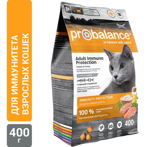 фото Сухой корм для кошек ProBalance с курицей, с индейкой 400 г