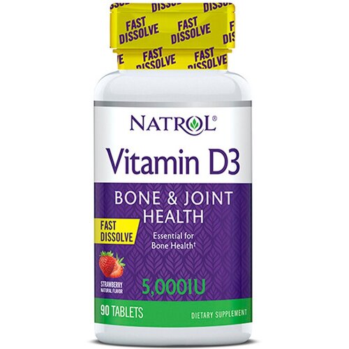 фото Vitamin D3 Fast Dissolve таб., 5000 МЕ, 90 шт., клубника