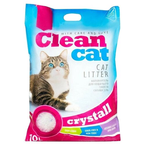 фото Впитывающий наполнитель Clean Cat Crystall, 10л, 1 шт.