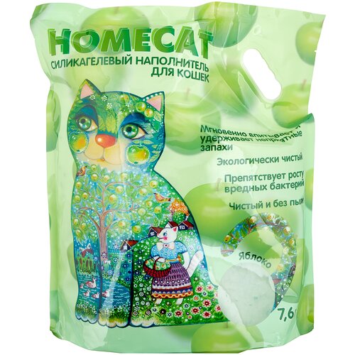 фото Впитывающий наполнитель Homecat Силикагелевый, 7.6л, 1 шт.