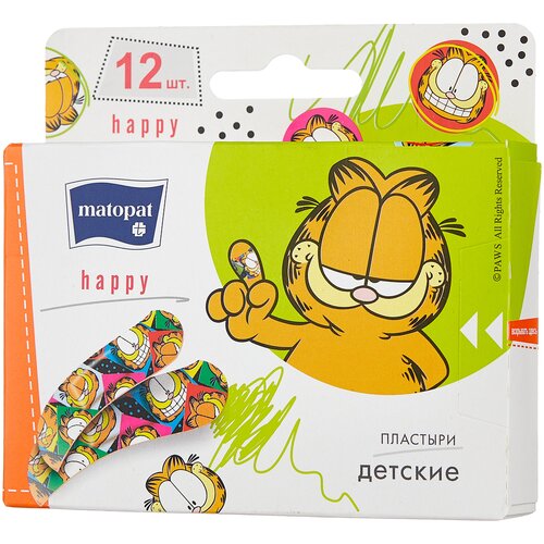 фото Matopat Happy пластырь защитный, 12 шт. разноцветный