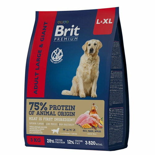 фото BRIT Premium Dog Adult Large&Giant Корм сух. курица д/собак крупных и гигант. пород 15кг