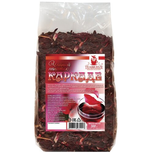 фото TeaBreeze чай Чайный напиток красный Teabreeze Каркаде, 300 г