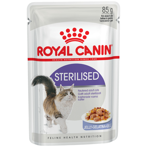 фото корм для стерилизованных кошек Royal Canin Sterilised 10 шт. х 85 г (кусочки в желе)