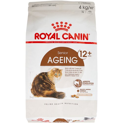 фото Сухой корм для пожилых кошек Royal Canin Ageing 12+, профилактика МКБ 4000 г (кусочки в желе)