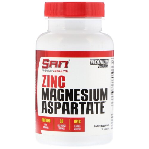 фото Цинк магний B6 ЗМА Zinc Magnesium Aspartate ZMA, 90 капсул