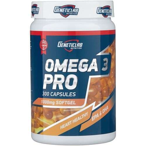 фото Geneticlab Nutrition Omega 3 Pro 1000 mg (300 капс.), 408 г, 300 шт.