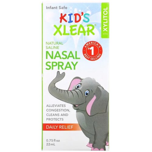 фото Xlear, Natural Nasal Spray, Kid's Xlear, солевой назальный спрей для детей, 22 мл (0,75 жидк. унции)