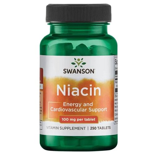 фото SWANSON Niacin, 100 г, 100 мг, 250 шт.