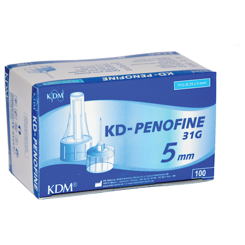 фото Игла для шприц-ручек Medifine KD-penofine, 5 мм x 0.25 мм, размер: 31G, 100 шт.