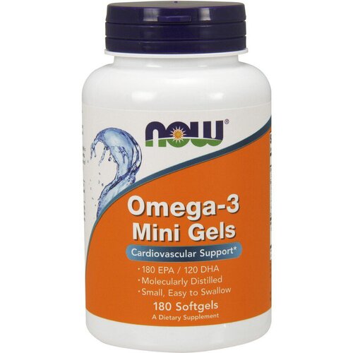 фото NOW Omega-3 Mini Gels 180 капсул (Now Foods)