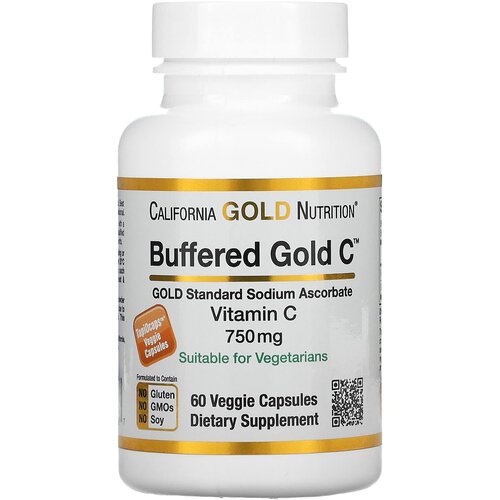 фото California Gold Nutrition Buffered Vitamin C капс., 750 мг, 100 г, 60 шт.