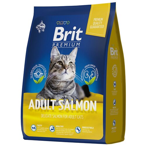 фото Brit Premium 8кг Cat Adult Salmon корм для кошек с лососем