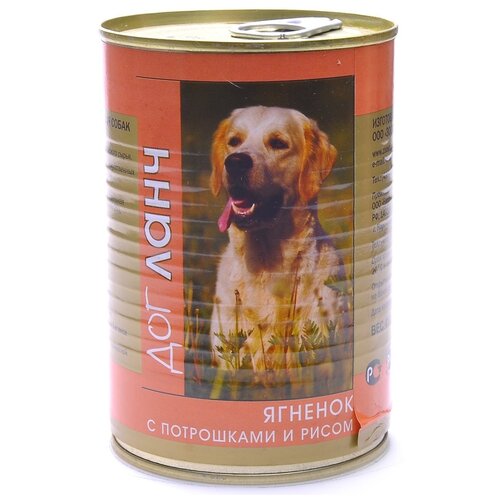 фото Влажный корм для собак Dog Lunch ягненок 1 уп. х 2 шт. х 410 г