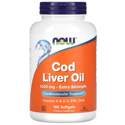 фото Cod Liver Oil капс., 1000 мг, 250 мл, 380 г, 180 шт.