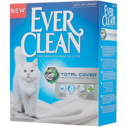 фото Комкующийся наполнитель Ever Clean Total Cover, 10л, 1 шт.