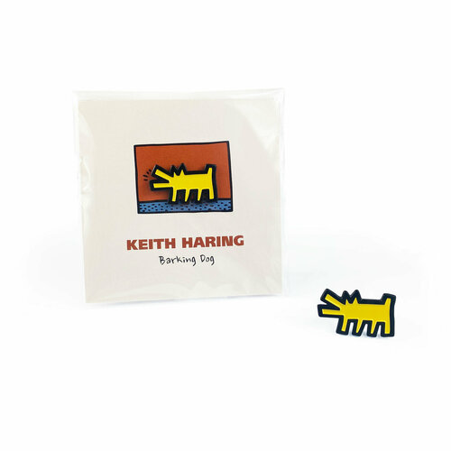 фото Значок металлический / Little Pins / Keith Haring - Barking Dog / Картины / Искусство