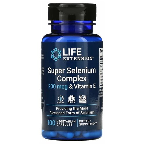 фото Life Extension Super Selenium Complex 200 mcg & Vitamin E (Cелен и Вит. Е) 100 капсул (Life Extension)