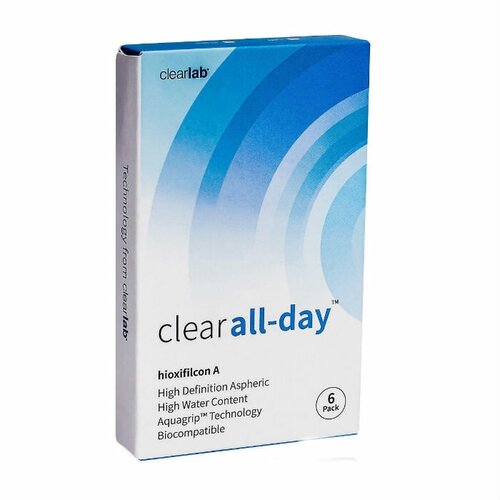 фото Контактные линзы Clearlab Clear All-day, 6 шт., R 8,6, D -6,5, 1 уп.