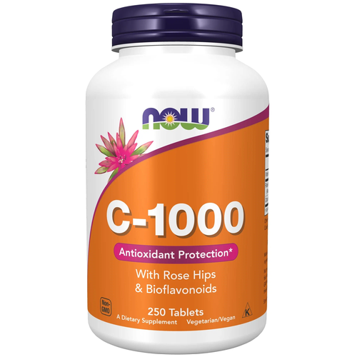 фото C-1000 with Rose Hips & Bioflavonoids, 1000 мг, 540 г, 250 шт.