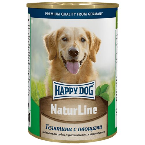 фото Влажный корм для собак Happy Dog NaturLine, телятина, с овощами 1 уп. х 6 шт. х 410 г