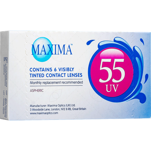 фото Контактные линзы Maxima 55 UV Aspheric, 6 шт., R 8,8, D +4, 1 уп.