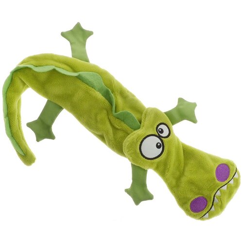 фото Игрушка   для собак  GiGwi Dog Toys Крокодил без набивки (75021),  зеленый, 1шт.