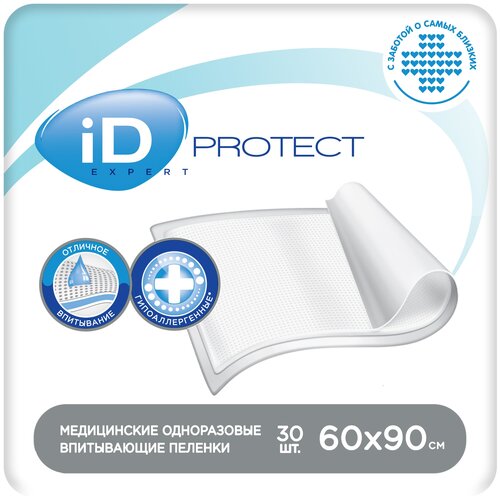 фото Пеленки iD Protect Expert, 60 х 90 см, 30 шт.