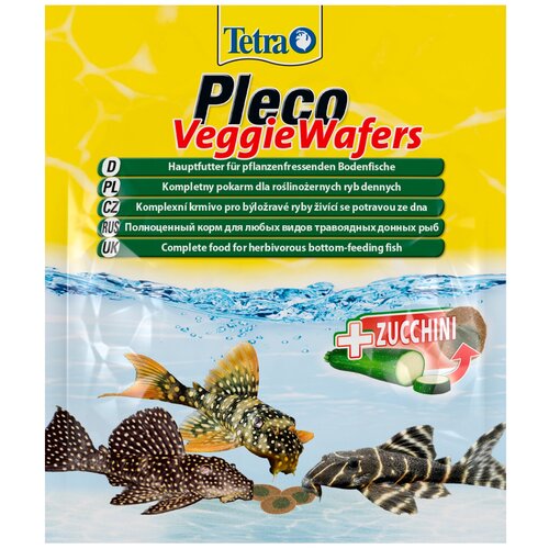 фото Сухой корм  для  рыб Tetra Pleco Veggie Wafers, 20 мл, 15 г