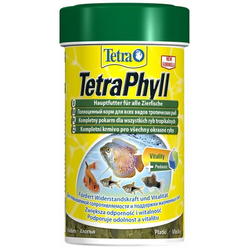 фото Сухой корм  для  рыб, ракообразных Tetra TetraPhyll Flakes, 100 мл, 33 г