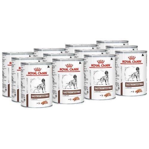 фото Влажный корм для собак Royal Canin Gastro Intestinal при болезнях ЖКТ, с низким содержанием жира 1 уп. х 12 шт. х 410 г