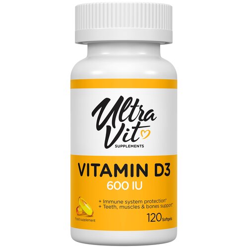 фото UltraVit Vitamin D3 капс., 600 МЕ, 90 г, 120 шт.