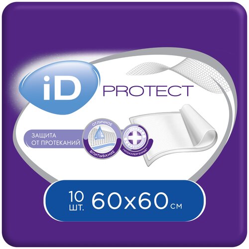 фото Пеленки iD Protect, 60 х 60 см, 10 шт.