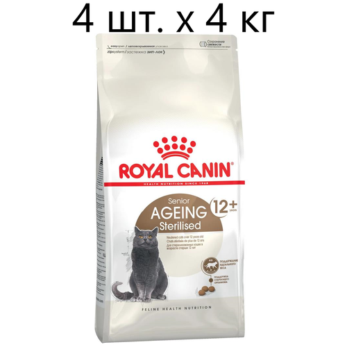 фото ROYAL CANIN AGEING STERILISED 12+ для пожилых кастрированных котов и стерилизованных кошек старше 12 лет (4 кг х 4 шт)