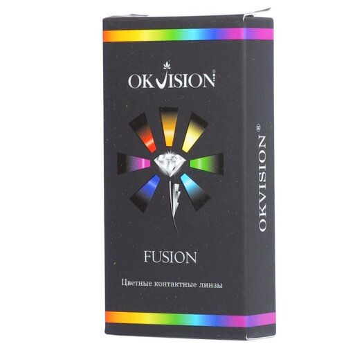 фото Контактные линзы OKVision Fusion, 2 шт., R 8,6, D -1, azure, 1 уп.