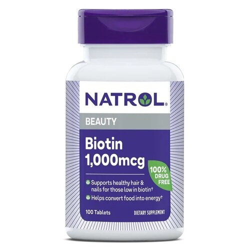 фото Biotin таб., 1000 мг, 80 г, 100 шт.